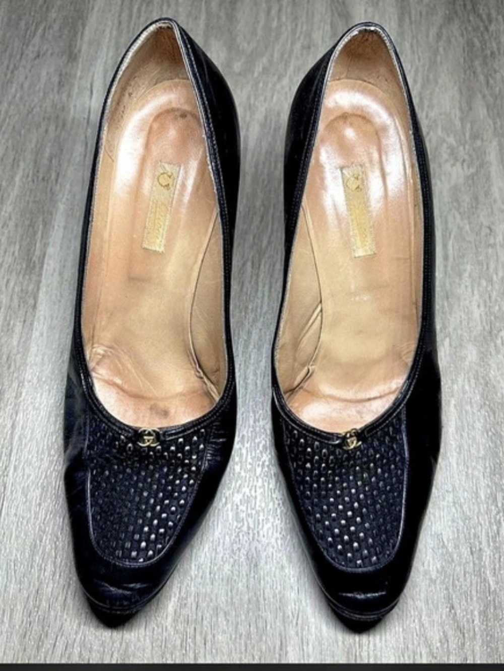 Gucci Black Leather Heels